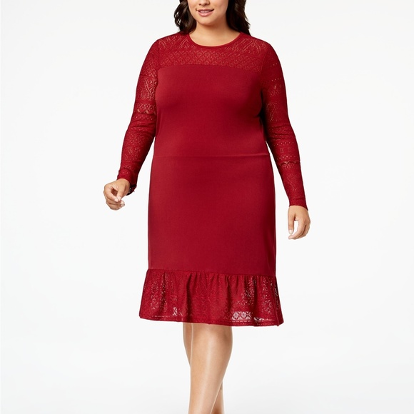 Michael Kors Dresses & Skirts - Michael Kors Plus Size Lace Hem & Sleeve Dress